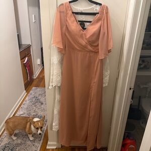 Azazie Coral Maxi Dress